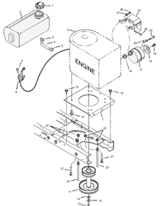 Part Location Diagram of 7001033 Briggs and Stratton Fuel Line (Must Cut To Length)